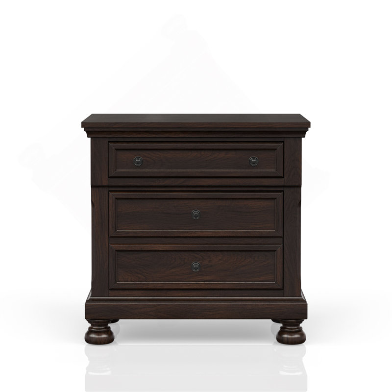 Nightstand Two Drawer, Cherry