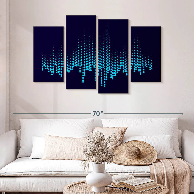 Égaliseur de musique abstraite Avery, H 32 po x l 52 po