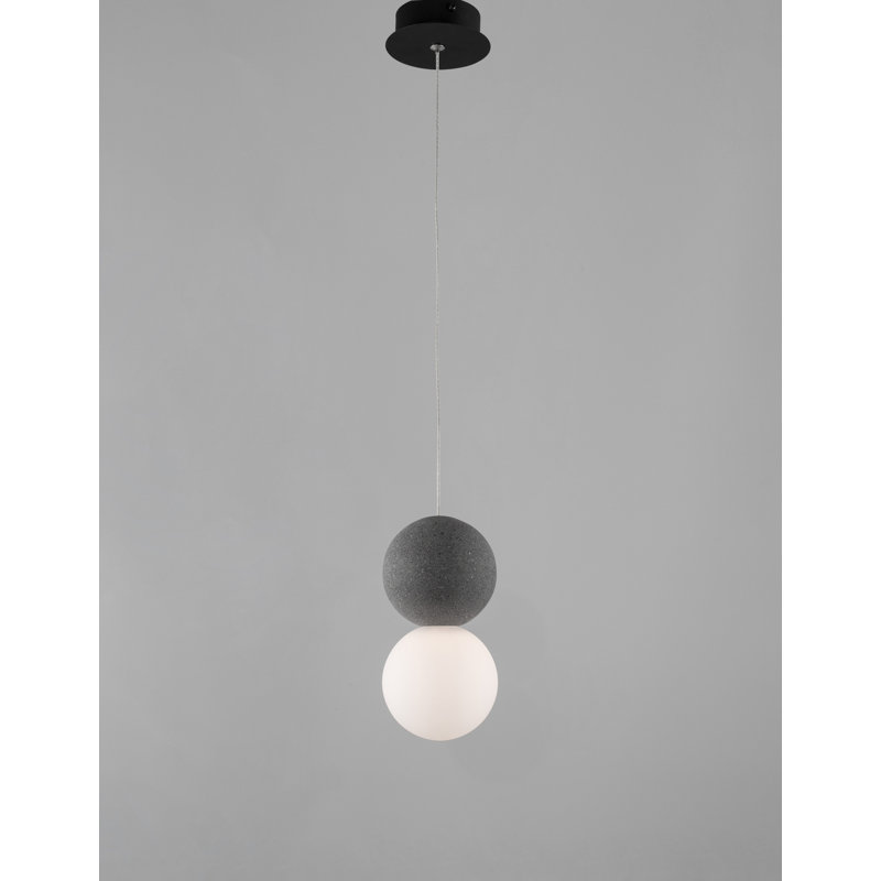 1 - Light Single Pendant, Black