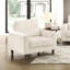 Ensemble de canapé moderne en velours côtelé beige 3 pièces - canapé, causeuse, chaise, coussin confortable, structure en bois massif-826673442