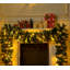 9 Ft Pre-Lit Christmas Garland with 100 Count Warm White Lights & Red Berries