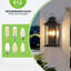 2 lumières 22 po Luminaire mural d'extérieur noir, lanterne murale imperméable, applique murale de porte de ferme câblée-1586470336-1586470342