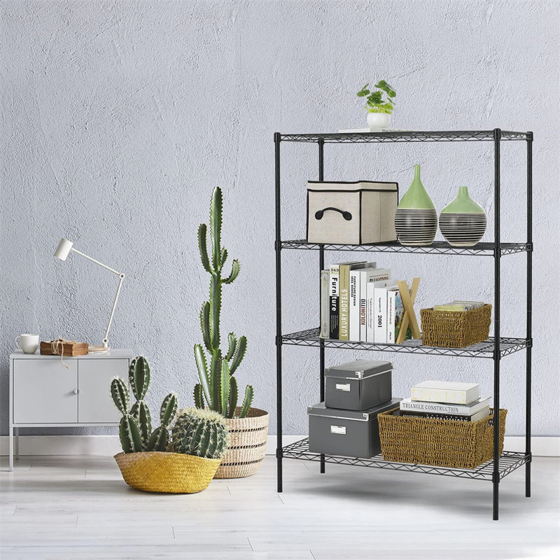 4 Tier Metal Wire Adjustable Shelving Units