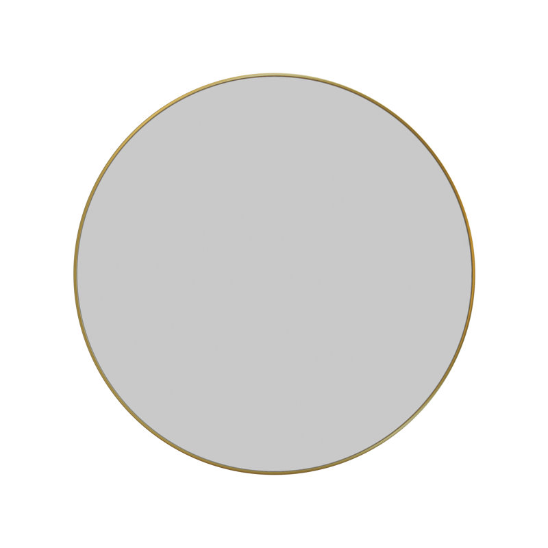 Modern & Contemporary Bathroom/Vanity Mirror, 32" x 32", Satin Brass