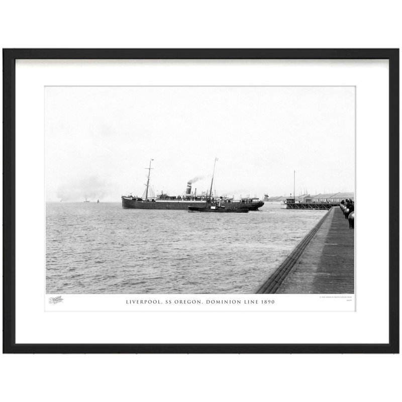 Liverpool, SS Oregon, Dominion Line 1890 by Francis Frith - Single Picture Frame Print, 45cm H x 60cm W x 2.3cm D