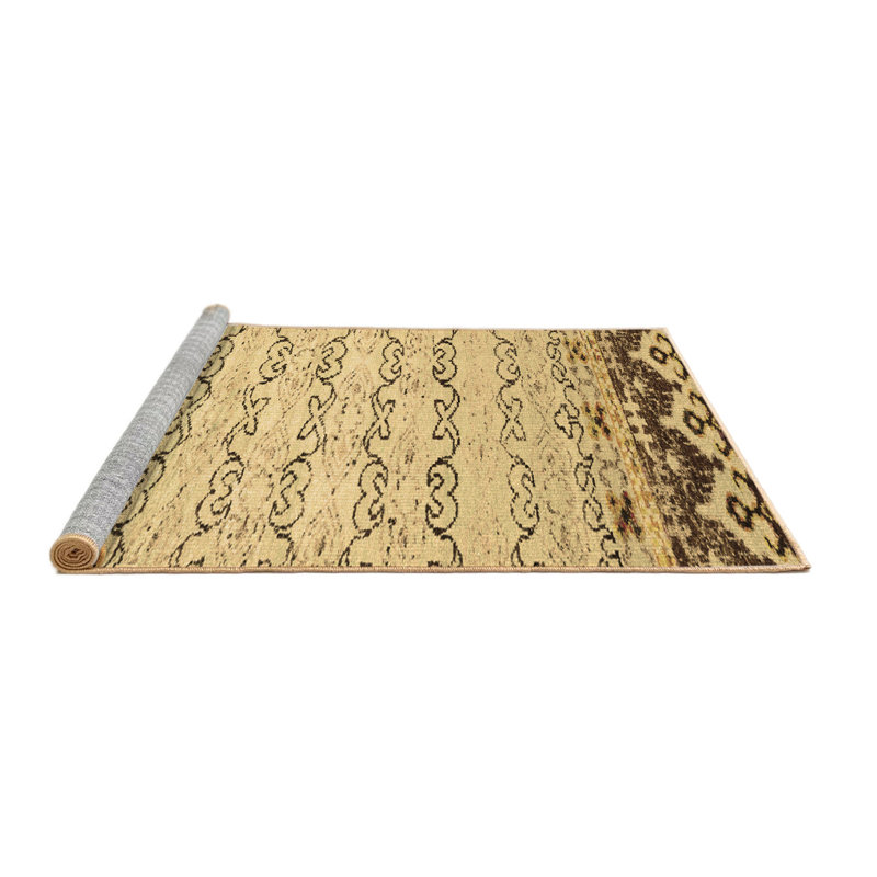Washable Striped Indoor Rug, Square 3'