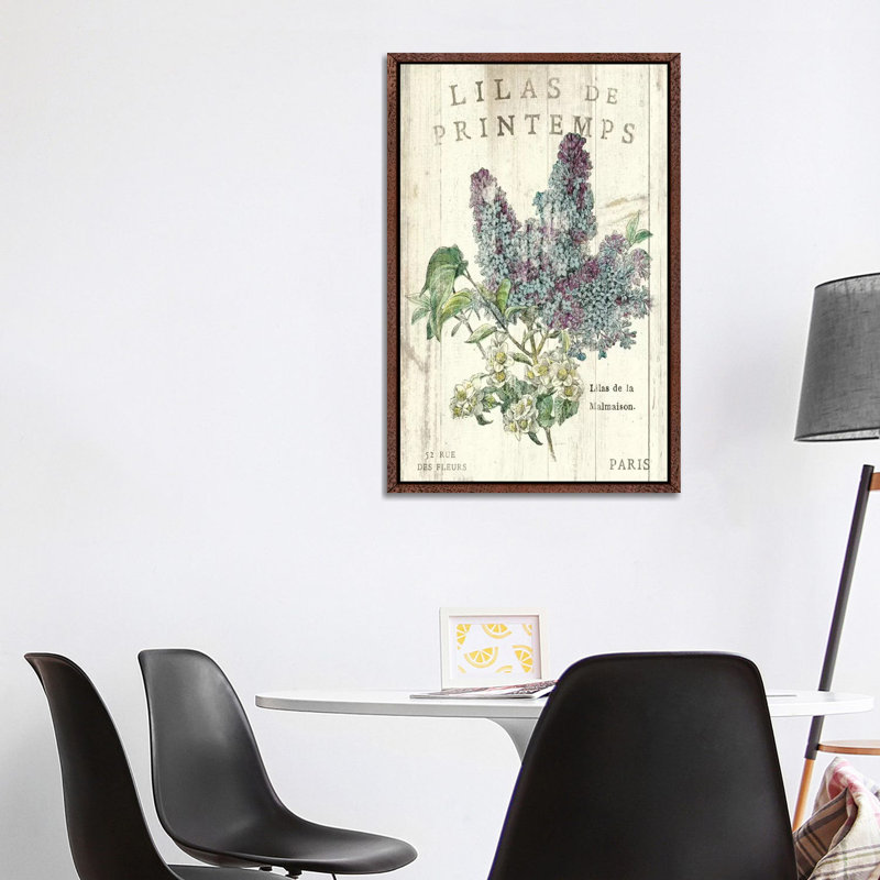 Lilas De Printemps - Print on Canvas, 101.6 cm H x 66.04 cm W, Classic Wood Floater Framed