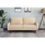 Confortable beige avec mousse de qualité et fabrication en microfibre de soutien en bois massif