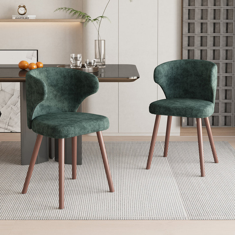 49cm H Upholstered Wing Back Accent, Green