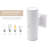 East Grove Home Builder Essentials Heritage Collection 10in Outdoor Wall Tube in Anti-Rust Matte White Finish with Up and Down Light, E26 Base Lamp (Pack of 2)-117814462