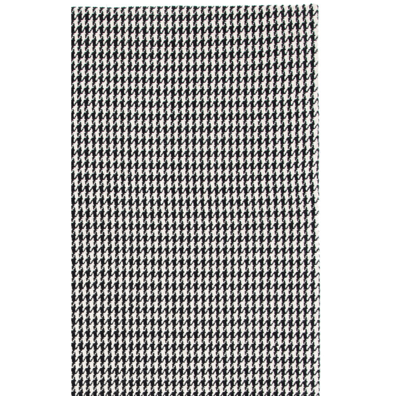 Nelya Hand Woven Wool and Cotton Houndstooth Rug , Rectangle 3' x 5'