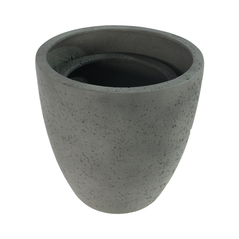 Pot de fleurs en fibre de pierre, Noir