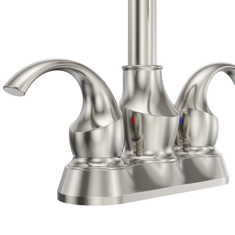 Centerset 2-handle Bathroom Faucet with Drain Assembly
