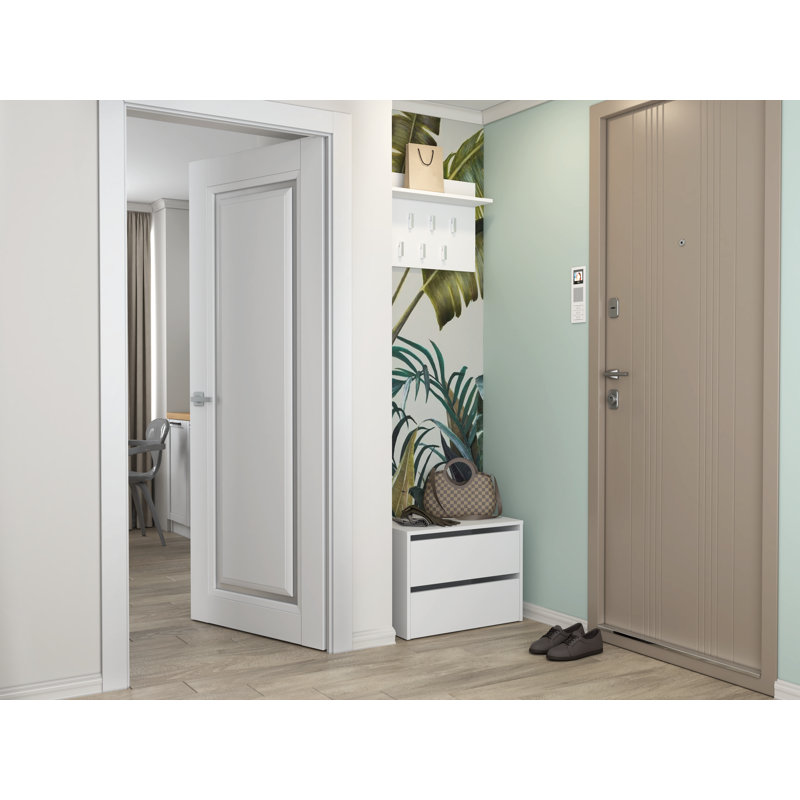 6 Pair Shoe Storage Cabinet, White