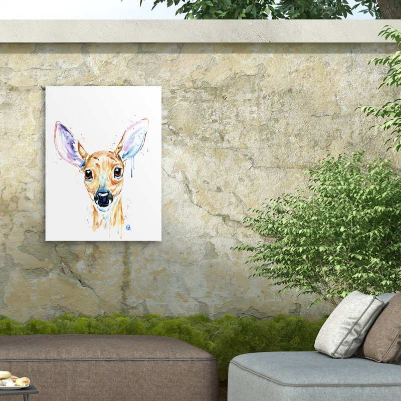 Toile d'extérieur Lisa Whitehouse Deer, H 14 po x l 19 po