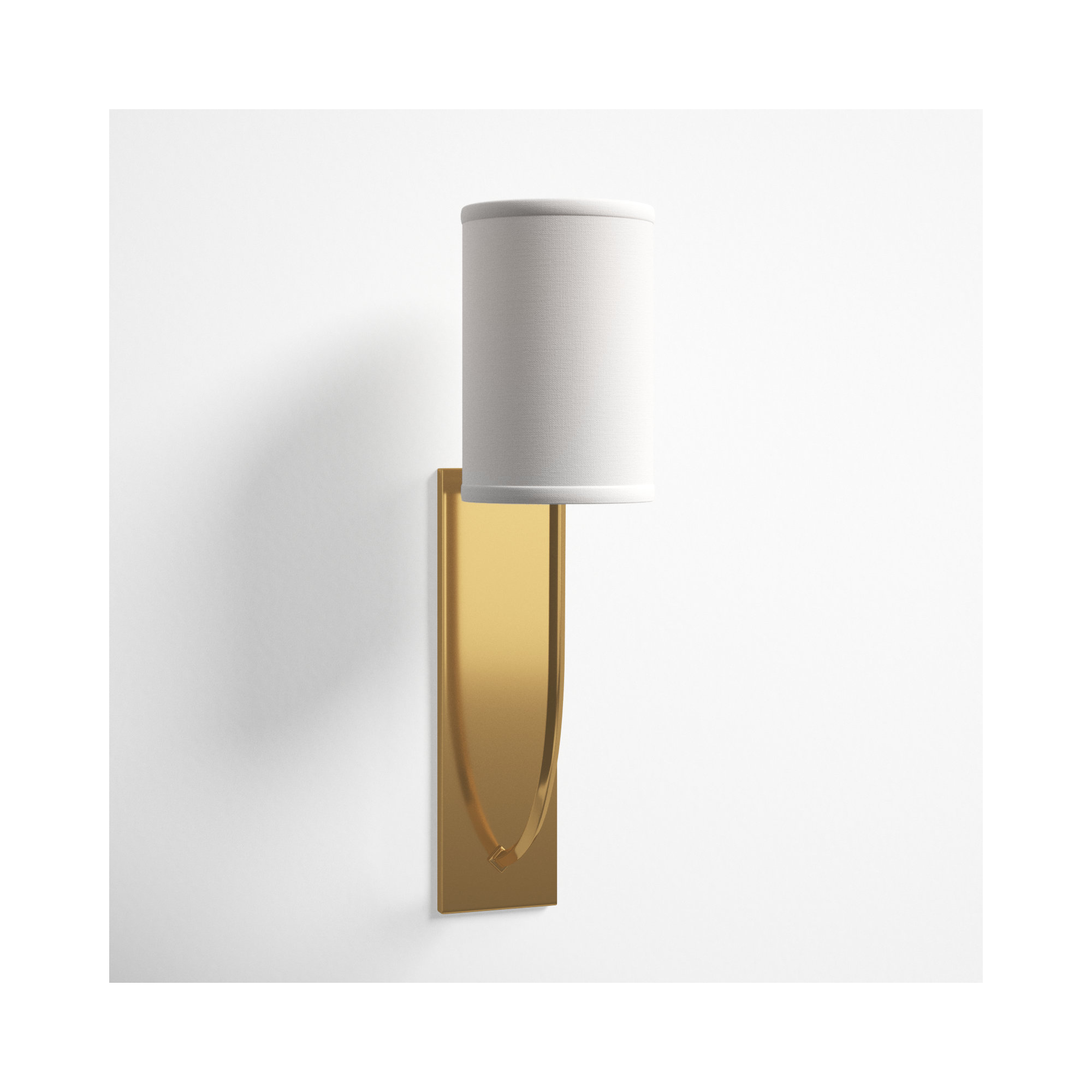 Ansted Single Light Dimmable Armed Sconce, Aged Brass