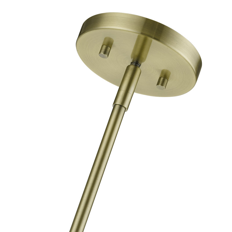 Marinke 4 - Light Dimmable Sputnik Modern Linear Chandelier, Antique Brass