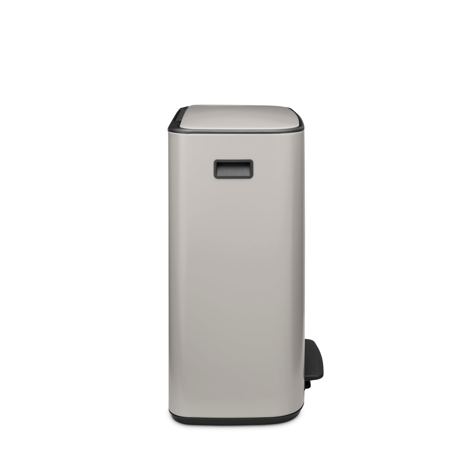 Brabantia Bo 16gal Step-On Trash Can, Soft Gray
