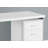Desks, 48” Contemporary Computer Desk with Storage Drawers, White Laminate &amp; Grey Metal Frame, Reversible Setup | White | Particle Board