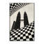 Tapis moelleux moelleux moelleux et moderne à motif de carreaux beiges et noirs de la collection Garrett Kuala Lumpur-876982610