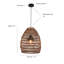 Luminaire suspendu en rotin d'extérieur 1 lumière-577074756