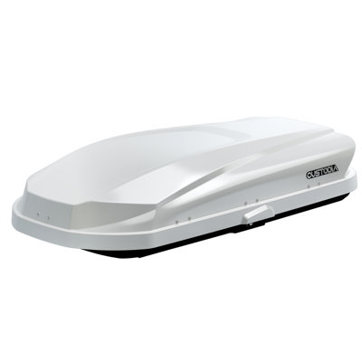 Hard Shell Roof Cargo Carrier With Security Keys, Roof Box, Cargo Box, WHITE