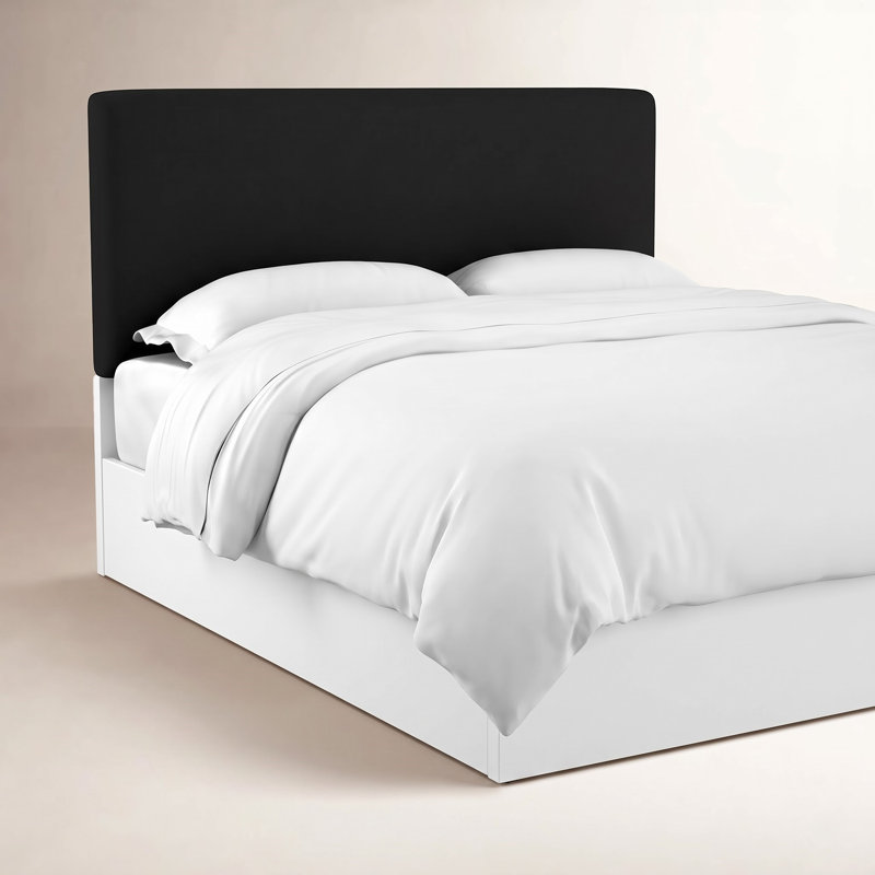 Hetherington Upholstered Headboard, King, Classic Black Performance Velvet
