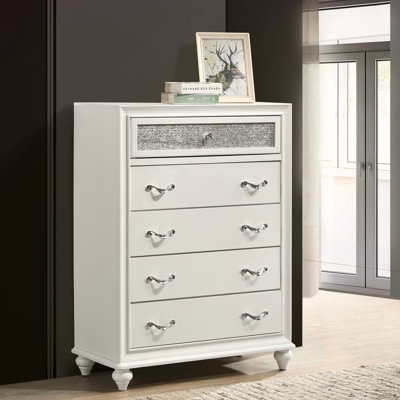 Randall White 5-drawers Chest