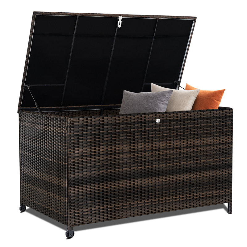 120 gallon rattan storage cabinet