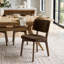 78"-96" Extendable Rectangular Wood Veneer Dining Table Set with 8 Velvet Upholstered Chairs-1950576287