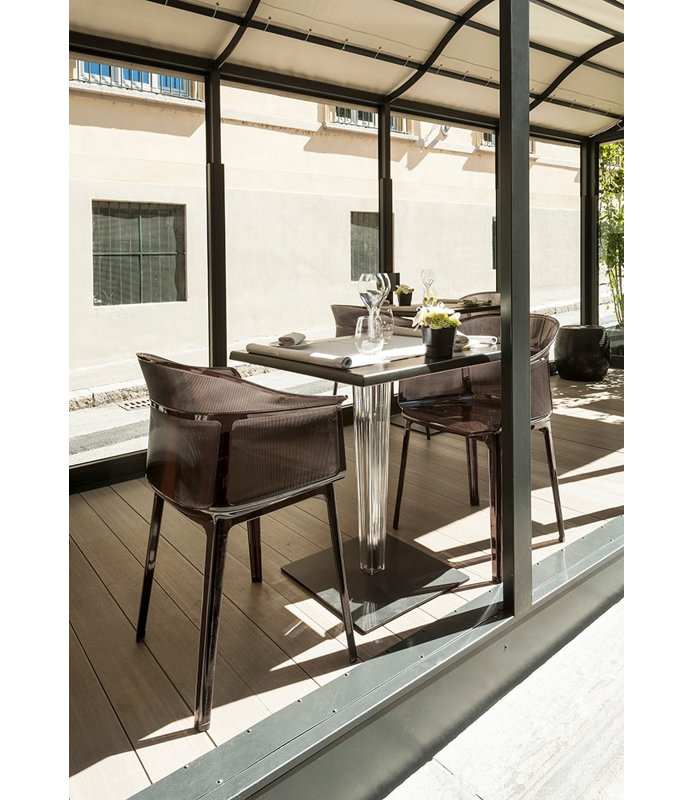 Top Top Coffee Table, Black Melamine, 28.38" H x 24" L x 24" W, Black Melamine