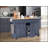 Versatile Kitchen Island with Rubberwood Countertop, Storage Cabinet, and Multiple Drawers for Enhanced Organization and Mobility.-1672839480
