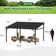 Feria 14'W x 10'D Manual Slope Patio Awning in Black