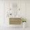 Meuble-lavabo flottant avec lavabo, armoire de rangement murale, plateau à surface solide, tiroirs à fermeture en douceur pour une utilisation organisée dans la salle de bain