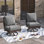 Chaises longues pivotantes avec coussins (ensemble de 2)