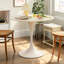 Table de salle à manger ronde de 31,5 po avec base piédestal noire, table basse de style Mid-Century moderne-977782577-983605946