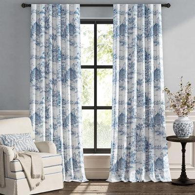 French Printed Castle French Printed Castle Toile Curtains