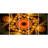 " Golden Fractal Pattern With Circles " 5 - Pieces