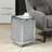 Dedman Glam Square Accent Table with Mirrored Inlay Top and Case-Frame