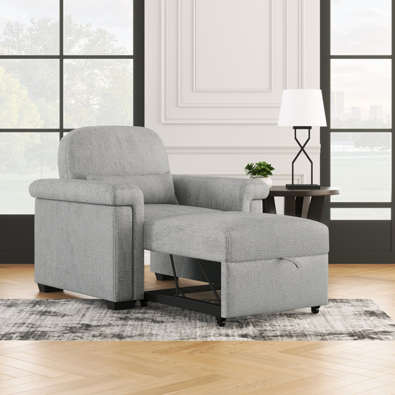 Canapé-lit convertible 3 en 1 Canapé-lit Canapé-lit réglable avec oreiller, dossier réglable dans un canapé, chaise longue, lit simple ou salon ou appartement
