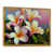 Toile avec cadre flottant or