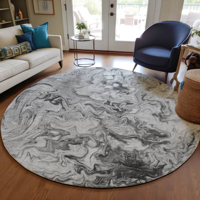 Alfonzo Washable Abstract Indoor / Outdoor Rug