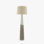 Lampe sur pied 59 po en résine avec abat-jour en lin Zuri