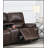 Modern Power Reclining Loveseat With Cup Holders, USB Ports, Leather Upholstery In Chocolate Finish For Living Room