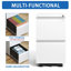 Classeur en métal avec 2 tiroirs et serrure - Keep Docs Safe Adapte Légal / Lettre / A4 Bureau de bureau blanc antique Organisez l'espace de travail efficacement-1218677090