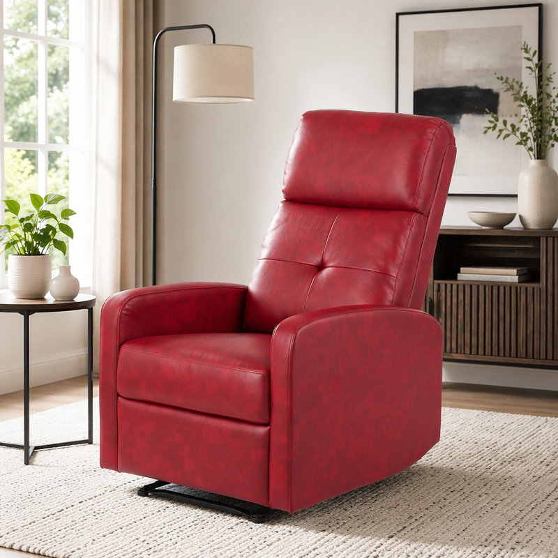 Fauteuil inclinable contemporain avec revêtement lisse
