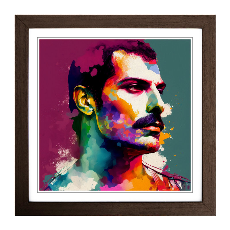 Single Picture Frame Print on Wood, Walnut