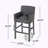 Upholstered Bar stool with armrest and footrest-924679964-930365612