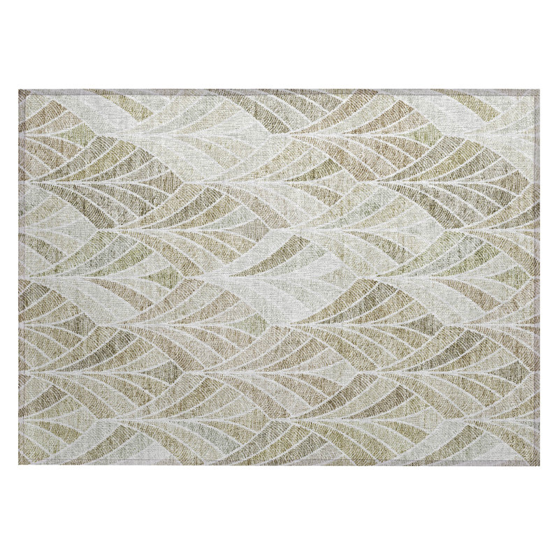 Cecelio Washable Geometric Indoor / Outdoor Rug, Rectangle 1'8" x 2'6"