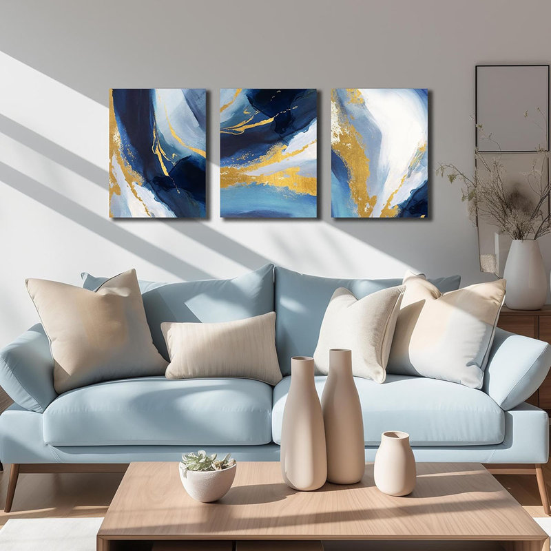 3 Piece Wrapped Canvas Print, 40 cm H x 30 cm W